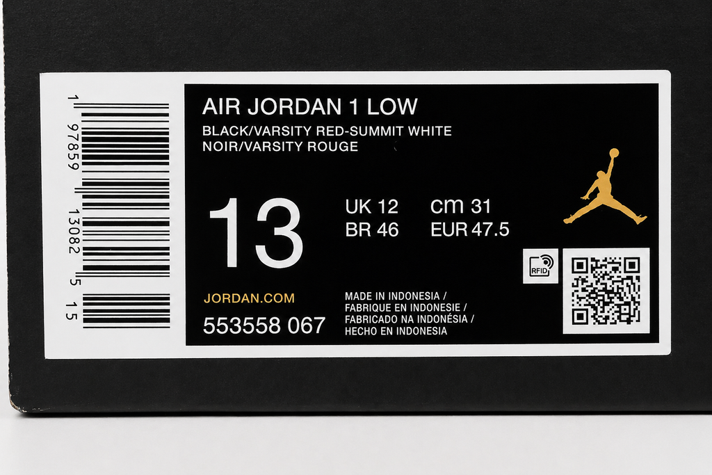Air Jordan 1 Low Size 13 Mens